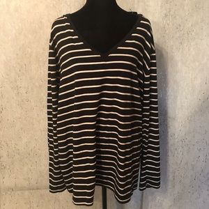 LANE BRYANT Striped Long Sleeve